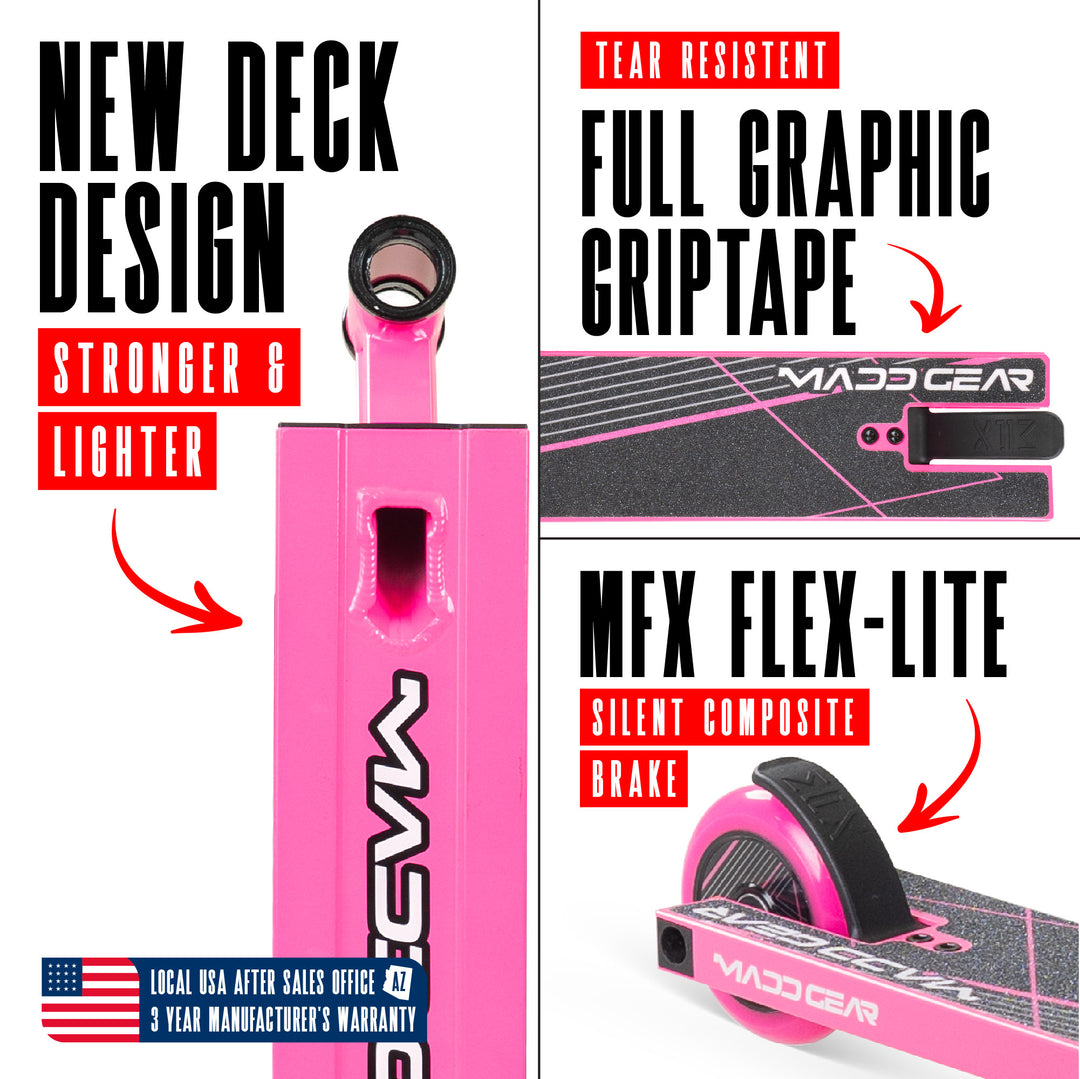 MG1 Raven Pro Scooter - Pink / Black – Madd Gear