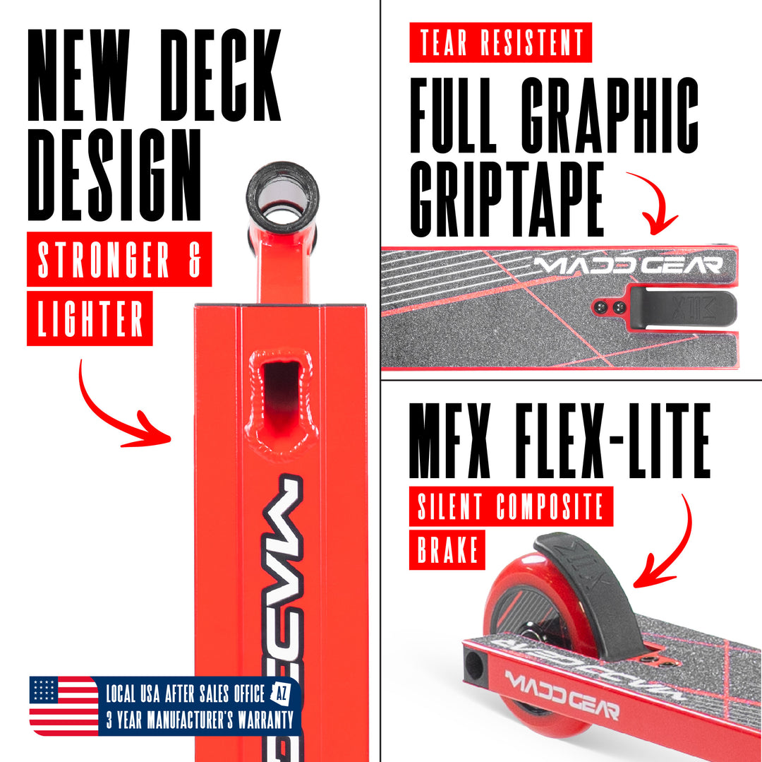 MG1 Raven Pro Scooter - Red / Black – Madd Gear
