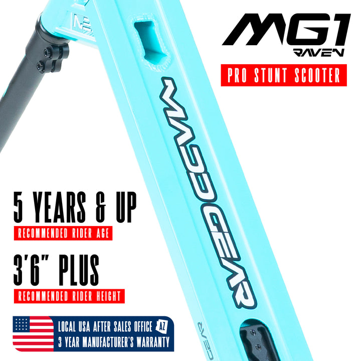 MG1 Raven Pro Scooter - Teal / Black – Madd Gear