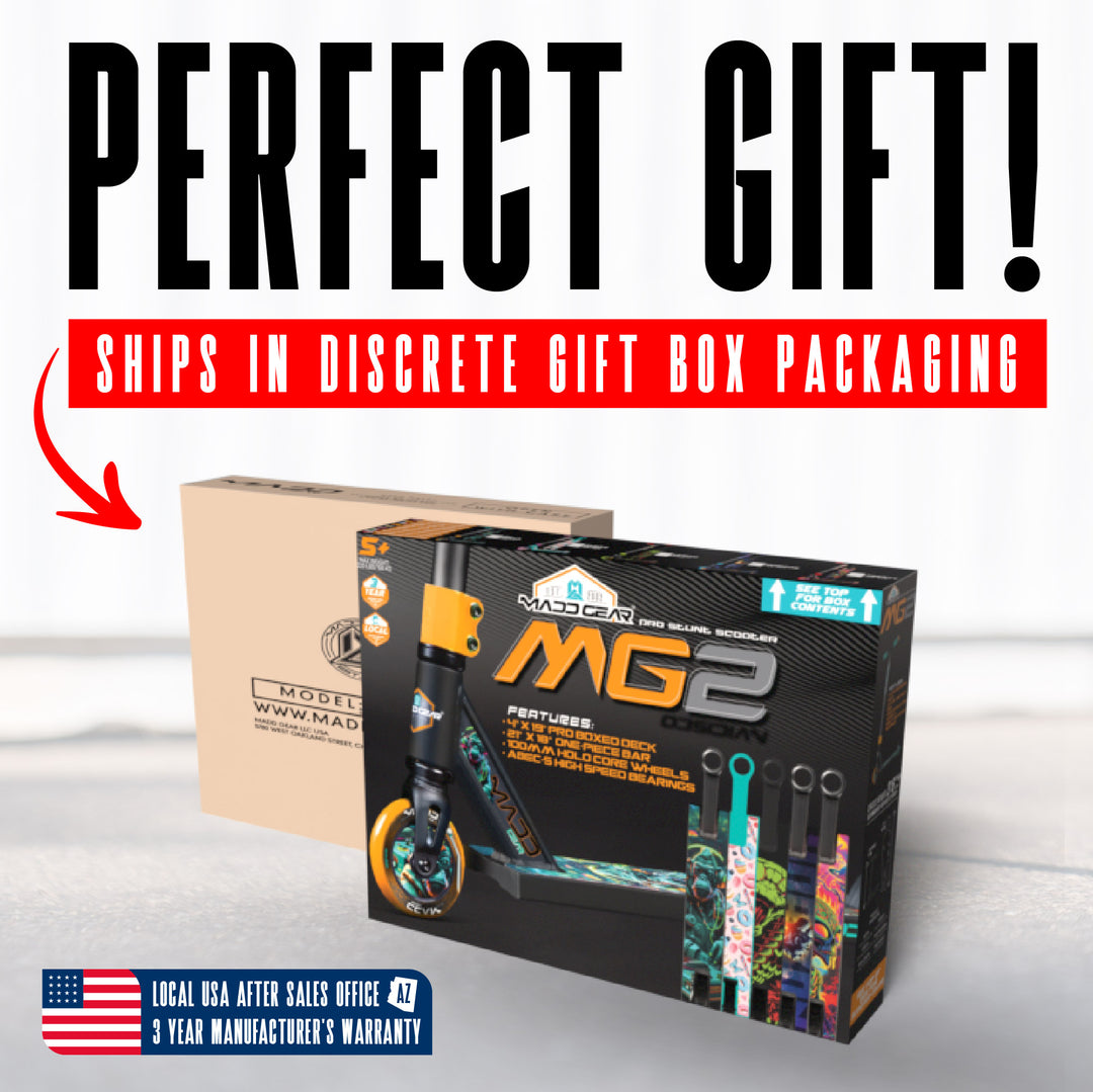 Madd Gear MG2 Obsidian Pro Stunt Scooter for Kids 5 - 12 – Lightweight