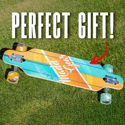 madd gear mad dropthrough drop through longboard skateboard complete teal orange perfect gift