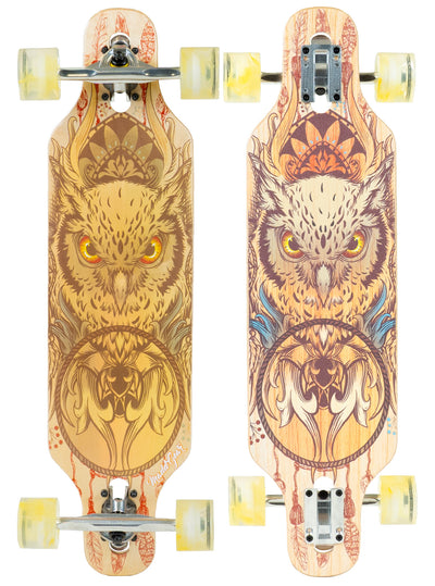 madd gear mad dropthrough drop through longboard skateboard complete 31 inch owl