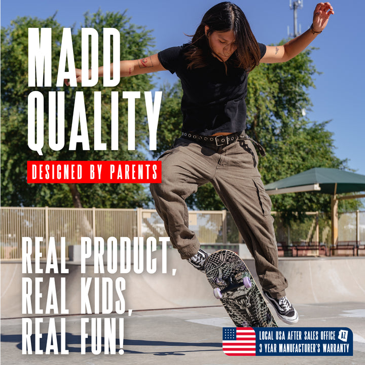 Sefulim 31 X 8 Inch Complete Skateboard 7 Layer Canadian Maple Double Kick Deck Concave Cruiser Trick Skateboard For Boys Girls Teens Adults Beginner ﻿ (Five - View #10