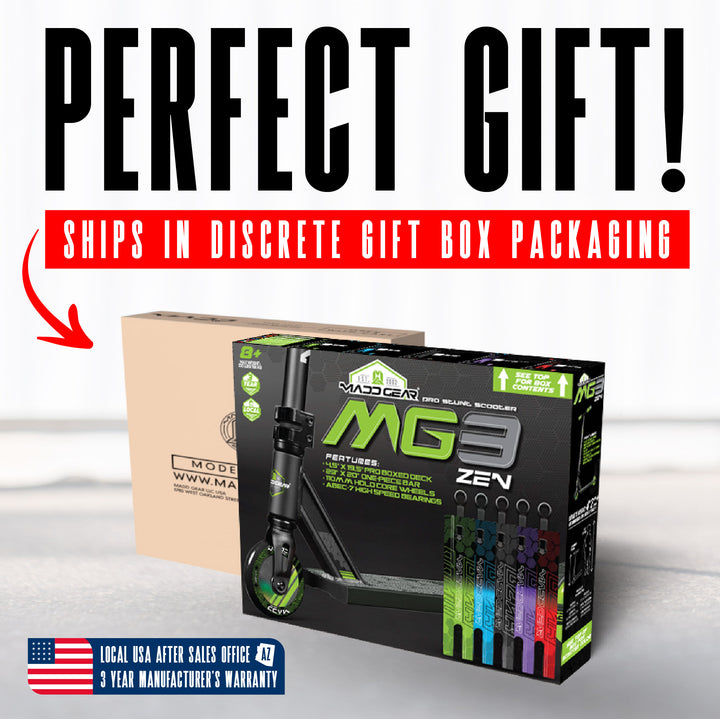 Madd Gear MG3 Zen Pro Stunt Scooter for Kids 8 - 12 – Lightweight Dura