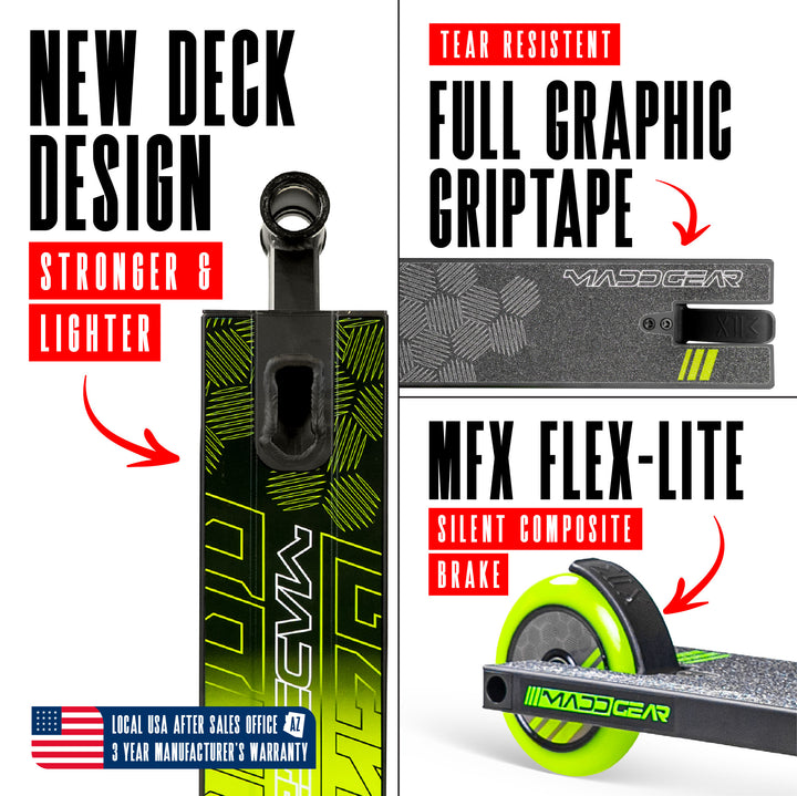 MG3 Zen Pro Scooter - Black / Green – Madd Gear
