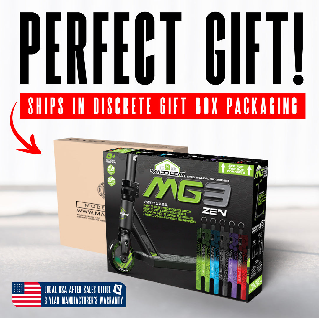 Madd Gear MG3 Zen Pro Stunt Scooter for Kids 8 - 12 – Lightweight Dura