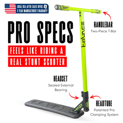 Madd Gear Pro Trick Stunt Bounce Trampoline Scooter Boys Girls Black Green