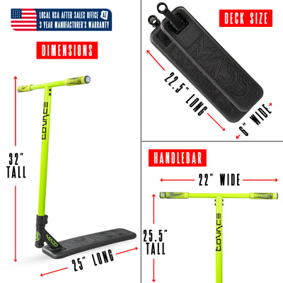 Bounce Trampoline Scooter MGP Stunt Trick Green Black Best