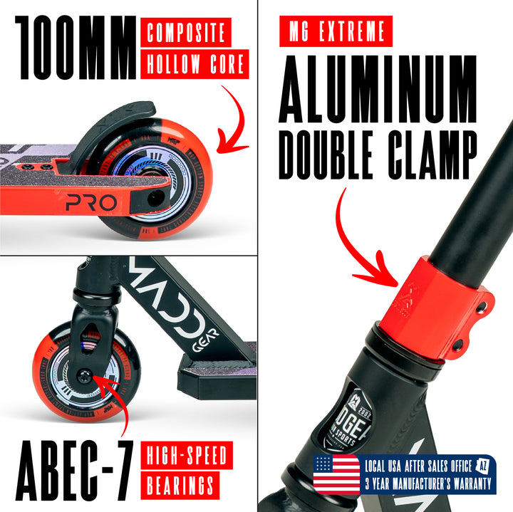 Madd Gear Carve Pro Trick Scooter - Black Red