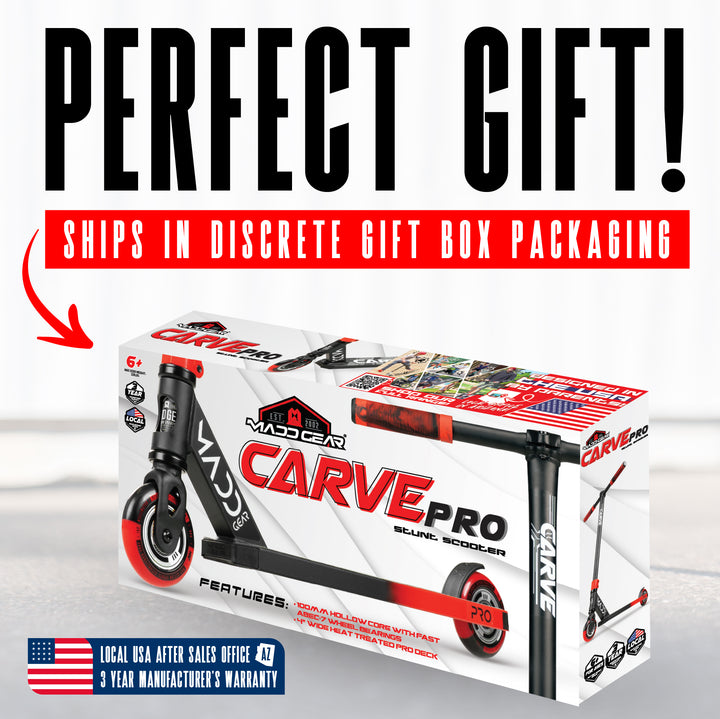 Madd Gear Carve Pro Trick Scooter - Black Red