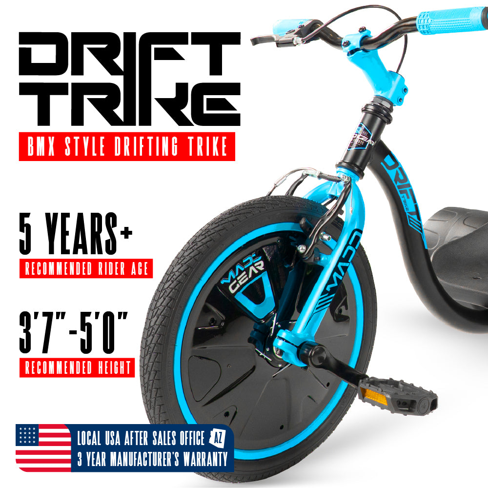 Madd Gear Drift Trike, Black and Blue