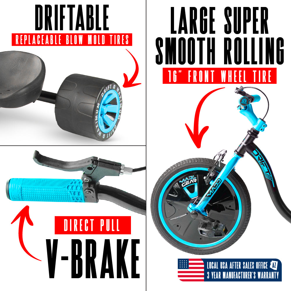 madd gear mini drift trike Madd Gear Drift Trike, Black and Blue