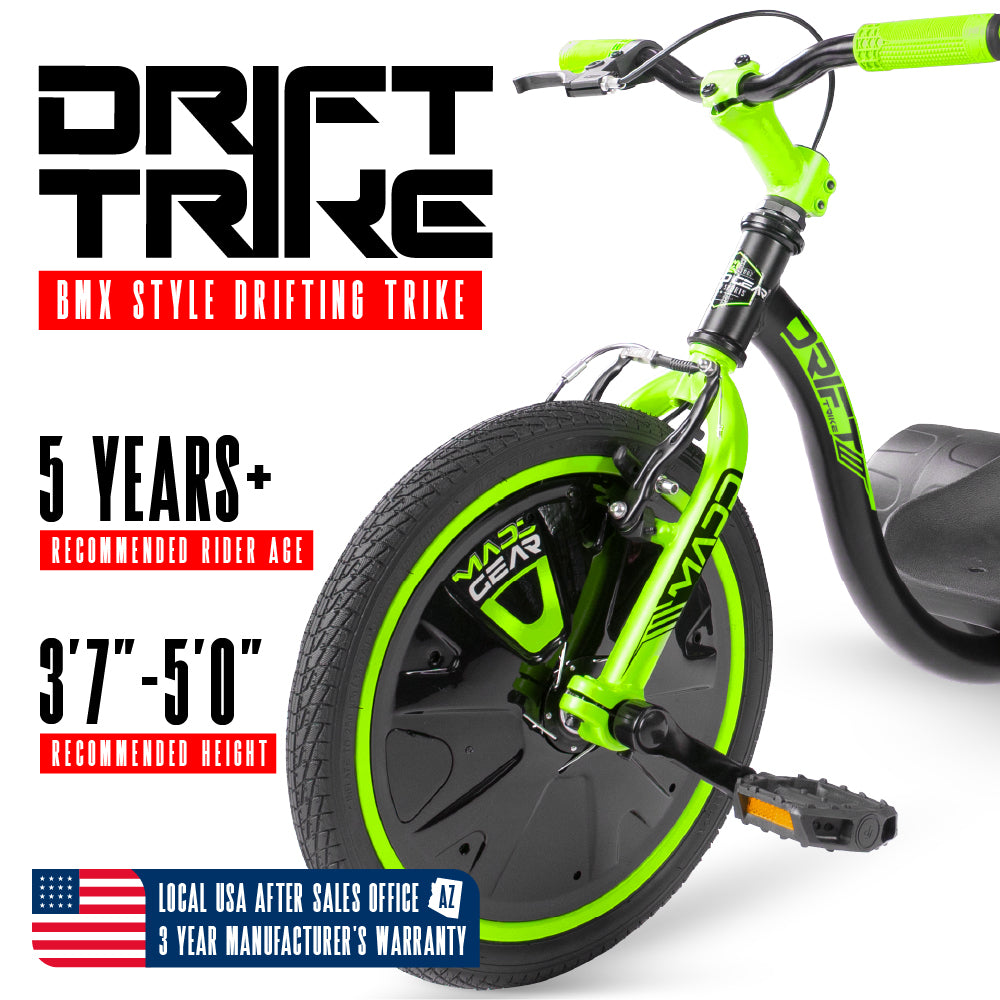 3 wheel bicycle drift 208cc 3-Wheel Gas Trike for Adults & Teens degree turns Scary Fast Drift Trike and