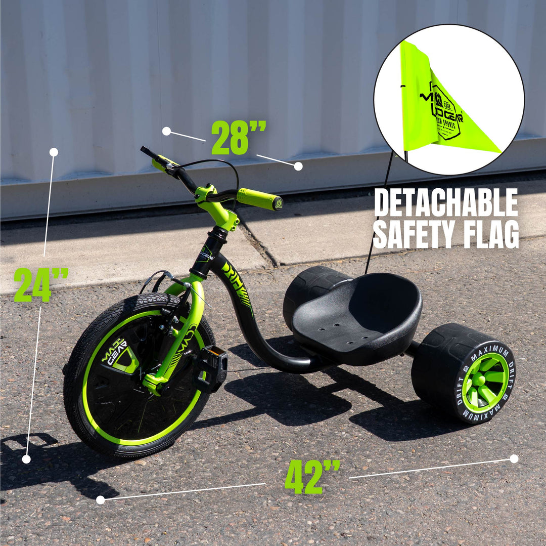 Madd Gear Drift Trike Green Black | Ultimate Drifting Ride
