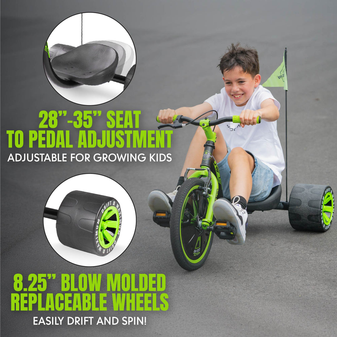 Madd Gear Drift Trike Green Black | Ultimate Drifting Ride