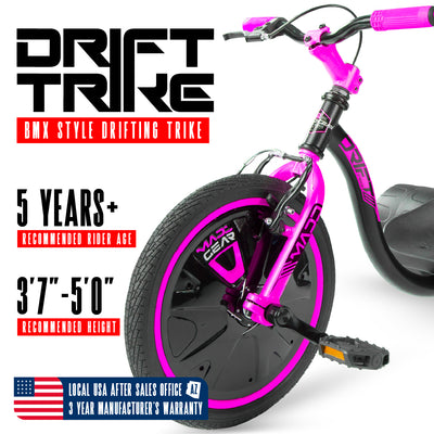 Madd Gear Drift Trike Huffy Green Machine Drifter Tricycle Kids Children Girls Pink 5 Years Gift Three Wheel