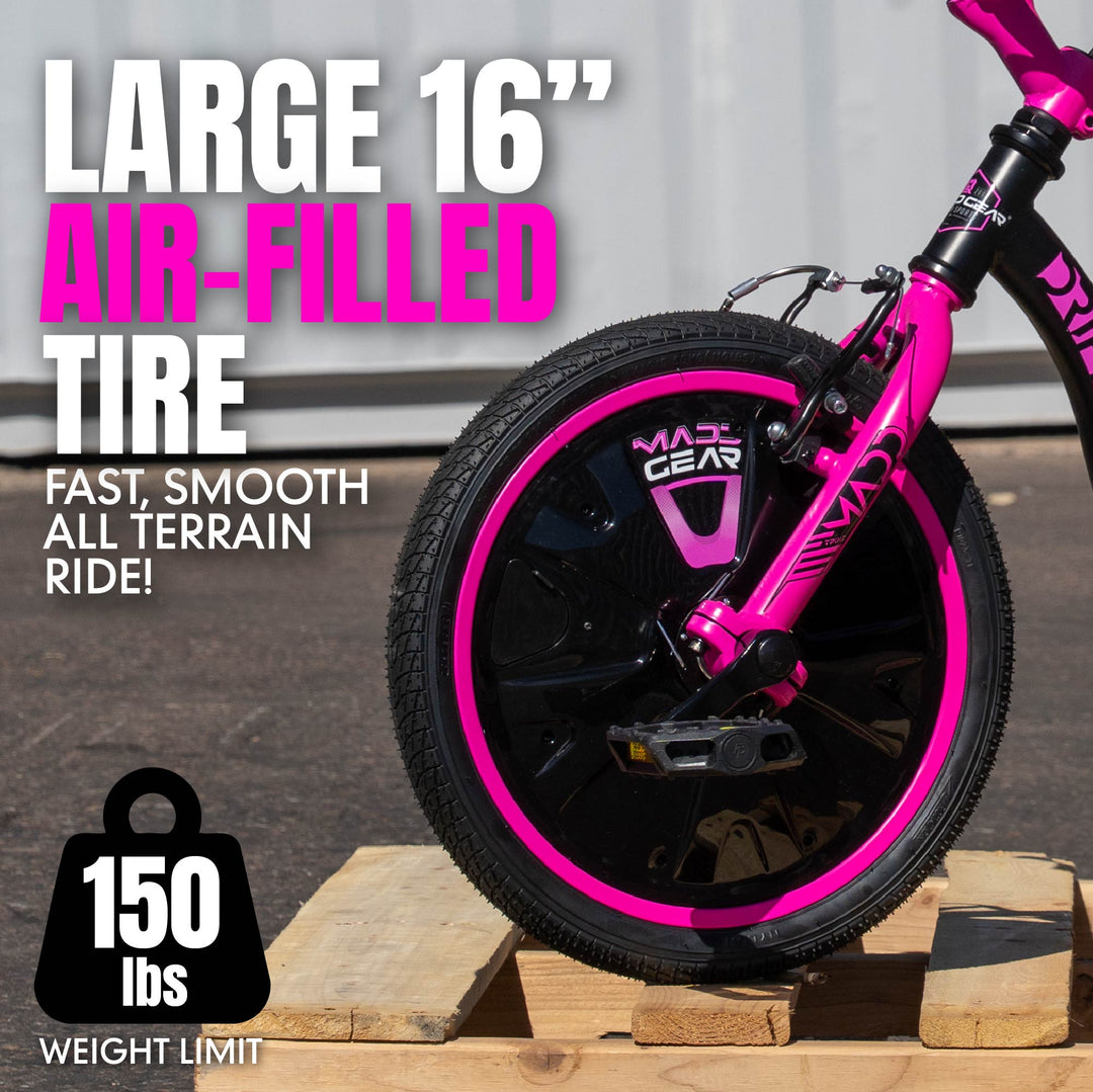 Madd Gear Drift Trike Black Pink | Pro Stunt Drift Bike