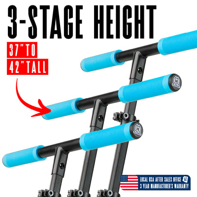 Close-up Madd Gear Metro Cruise 250 Scooter Adjustable Handlebar is ideal for both kids and adults of all sizes.