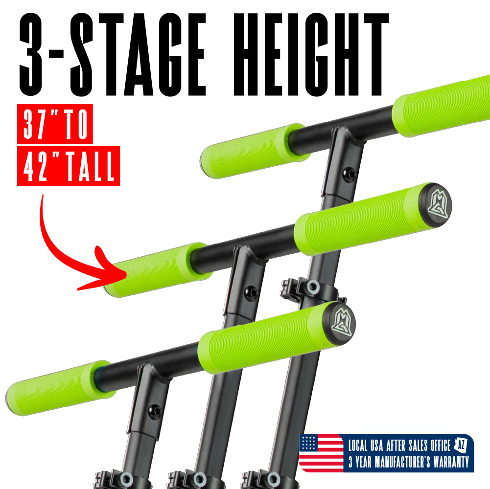 Close-up Madd Gear Metro Cruise 250 Scooter Adjustable Handlebar is ideal for both kids and adults of all sizes.