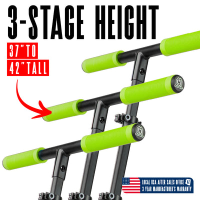 Close-up Madd Gear Metro Cruise 250 Scooter Adjustable Handlebar is ideal for both kids and adults of all sizes.