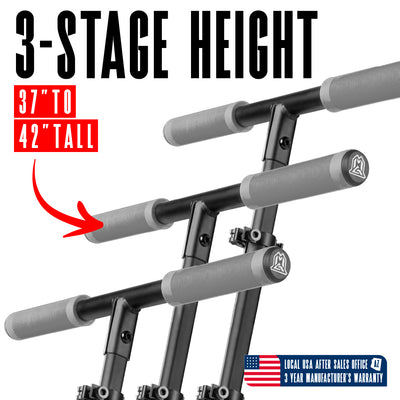 Close-up Madd Gear Metro Cruise 250 Scooter Adjustable Handlebar is ideal for both kids and adults of all sizes.