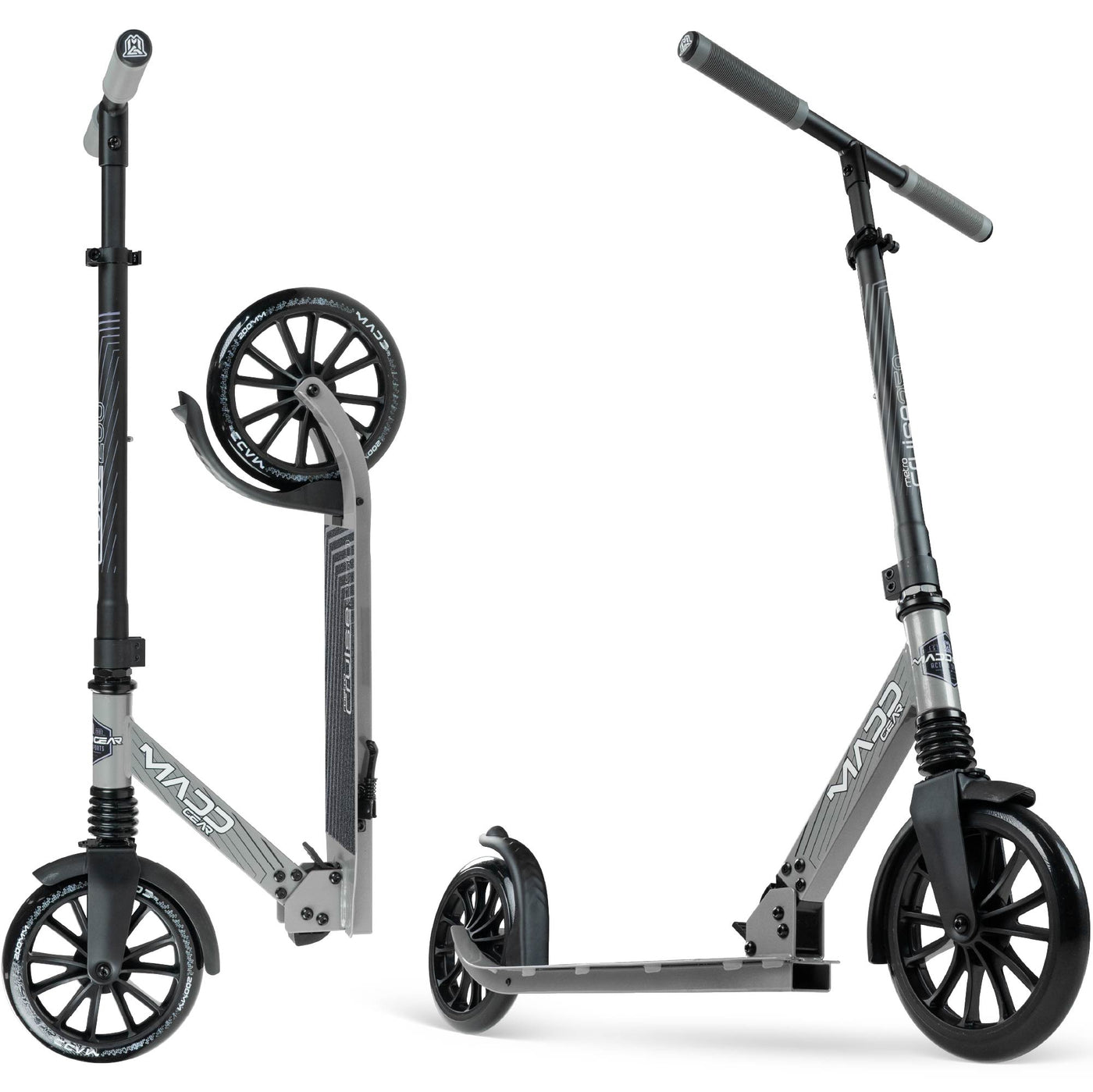 Metro City 250 Folding Scooter - Grey / Black – Madd Gear