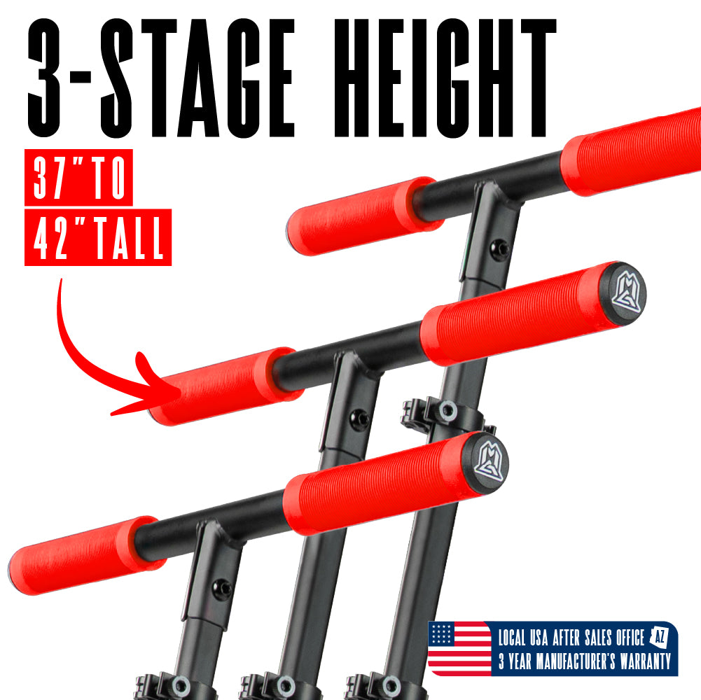 Close-up Madd Gear Metro Cruise 250 Scooter Adjustable Handlebar is ideal for both kids and adults of all sizes.