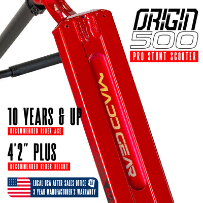 Madd Gear MGP Origin 500 MGO Trick Stunt Pro Scooter Red Deck Holographic Decal