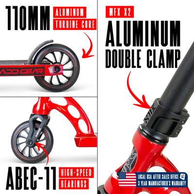 MGP Madd Gear Pro Stunt Trick MGO Origin 500 Scooter Red Kids Teens Razor Skate Park Lightweight