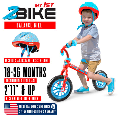 MGP Madd Gear Balance Bike My 1st Zbike Light-Up Trainer Strider Running Red Blue Orbit Rocket Children Helmet