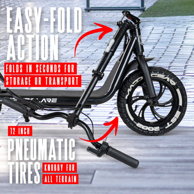 Madd Gear Commute Electric Pendolare 300 Scooter Jetson Teens Adults Black Foldable Pneumatic Tires