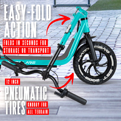 Madd Gear Commute Electric Pendolare 300 Scooter Jetson Teens Adults Teal Foldable Pneumatic Tires