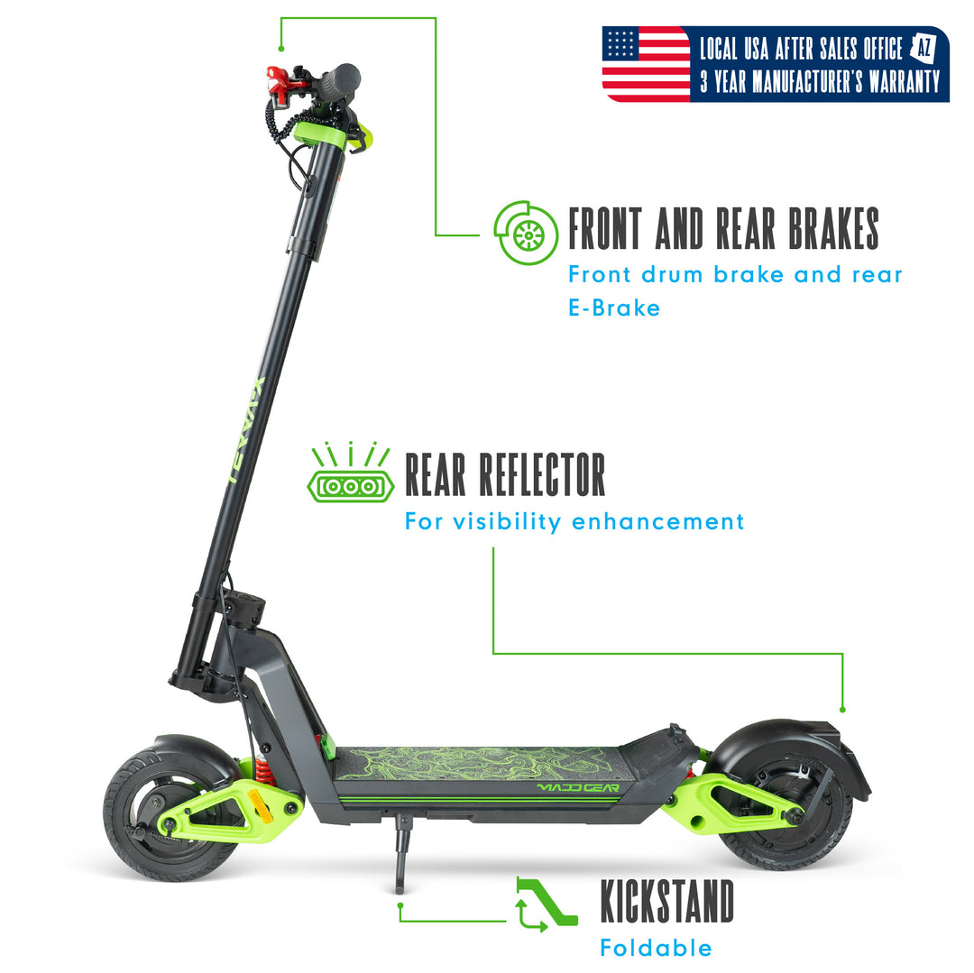Electric Scooter for Teens and Adults – 15.5 MPH, 12.4 Mile Range