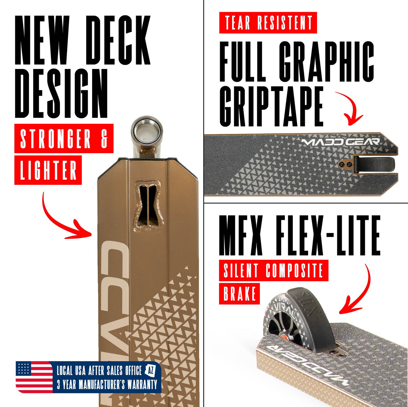 Viral Kaos Pro Scooter - Ash, featuring a sturdy one-piece aluminum handlebar and 110mm alloy wheels, ideal for skatepark stunts and tricks.