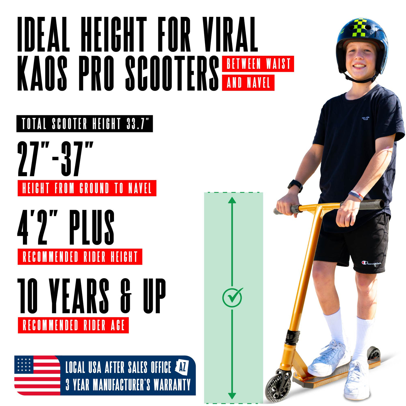 Viral Kaos Pro Scooter - Copper with sturdy handlebars and durable wheels, designed for stunt riding at skateparks. Ideal for young riders honing their skills.