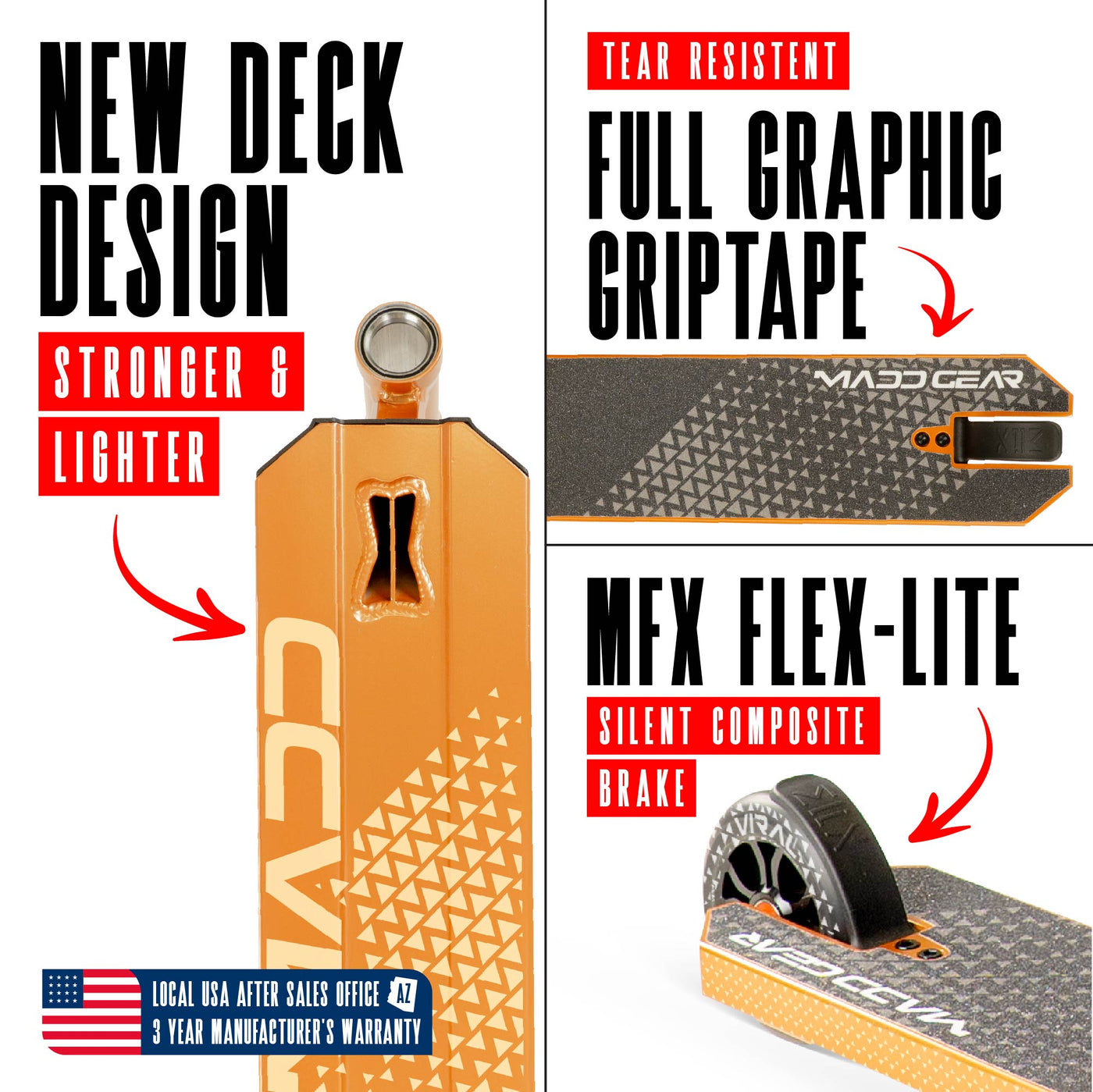 Viral Kaos Pro Scooter - Copper, featuring a sturdy one-piece aluminum handlebar and 110mm alloy wheels, ideal for skatepark stunts and tricks.