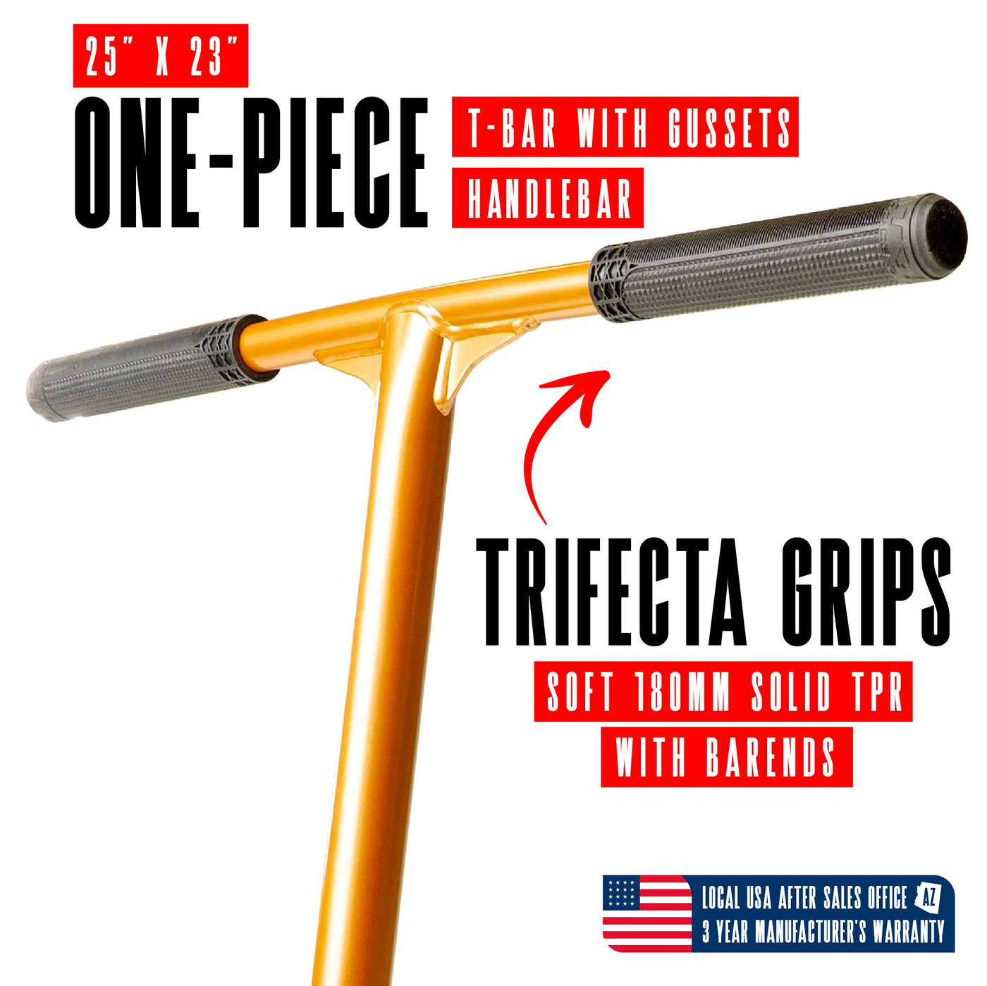 Viral Kaos Pro Scooter - Copper; features a durable aluminum deck, aluminum handlebar, and 110mm wheels, ideal for skatepark stunts and tricks.