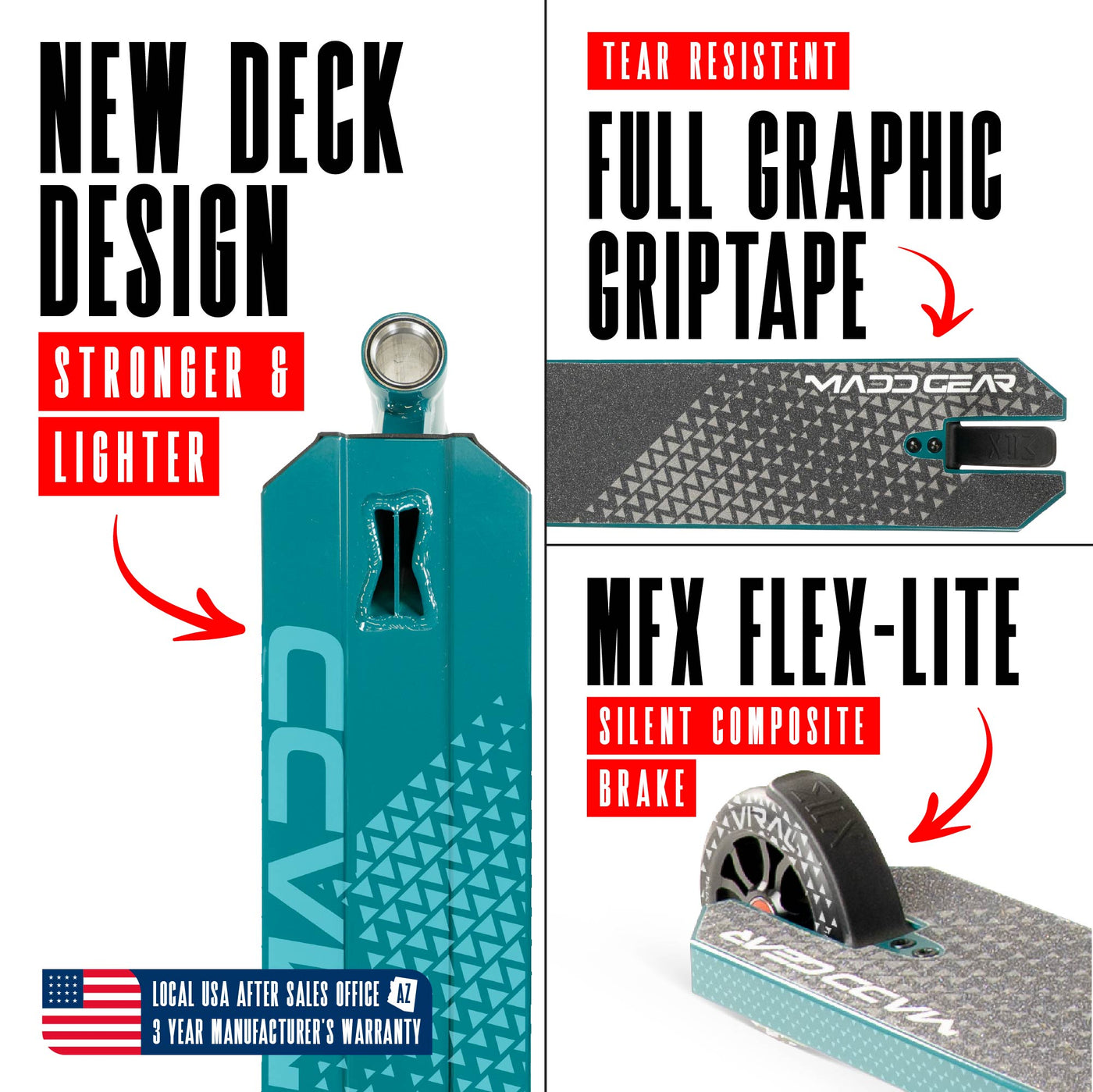 Viral Kaos Pro Scooter - Denim Teal, featuring a sturdy one-piece aluminum handlebar and 110mm alloy wheels, ideal for skatepark stunts and tricks.