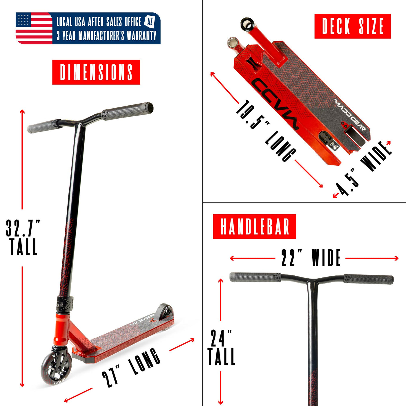 Viral Purge Pro Scooter - Cherry Red Black with a long handlebar, sturdy aluminum deck, and smooth 110mm wheels, ideal for skatepark stunts.