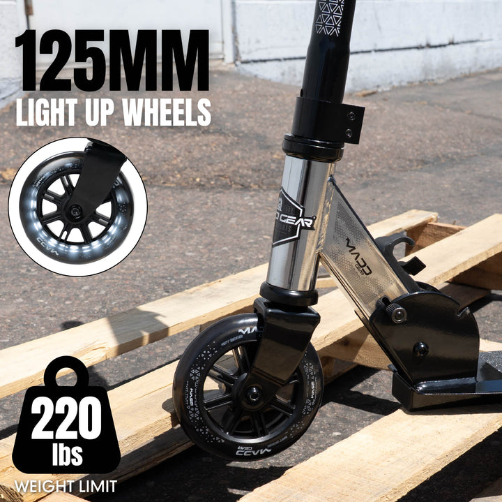 Madd Gear Carve Rize-X Light-Up Folding Scooter - Chrome