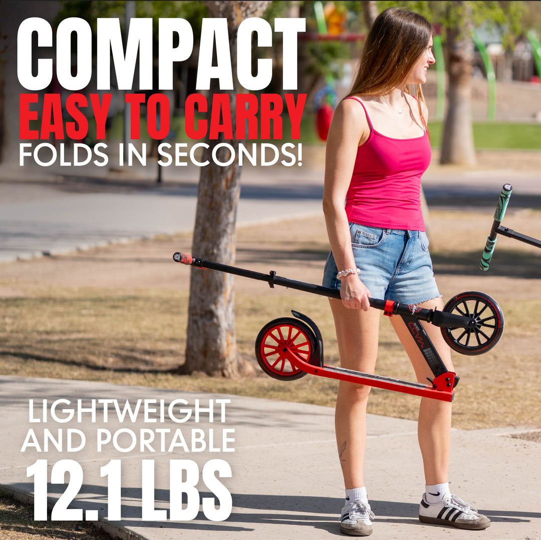 Kruzer 200 Folding Commuter Scooter - Red – Madd Gear