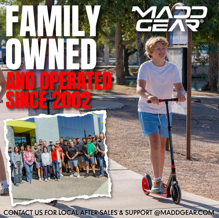 Kruzer 200 Folding Commuter Scooter - Red – Madd Gear