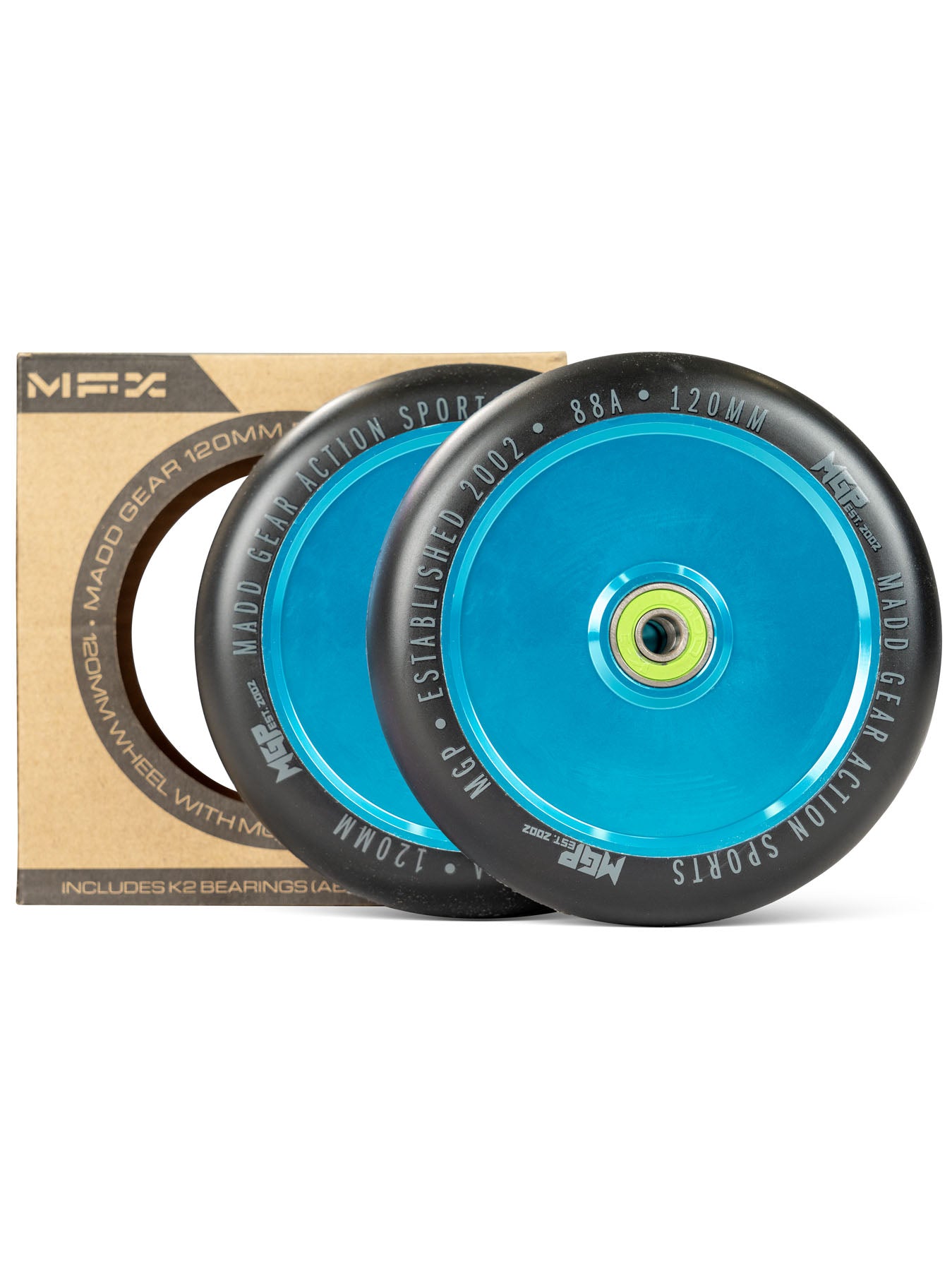 MFX 120MM Aluminum Hollow Core Scooter Wheels Pair