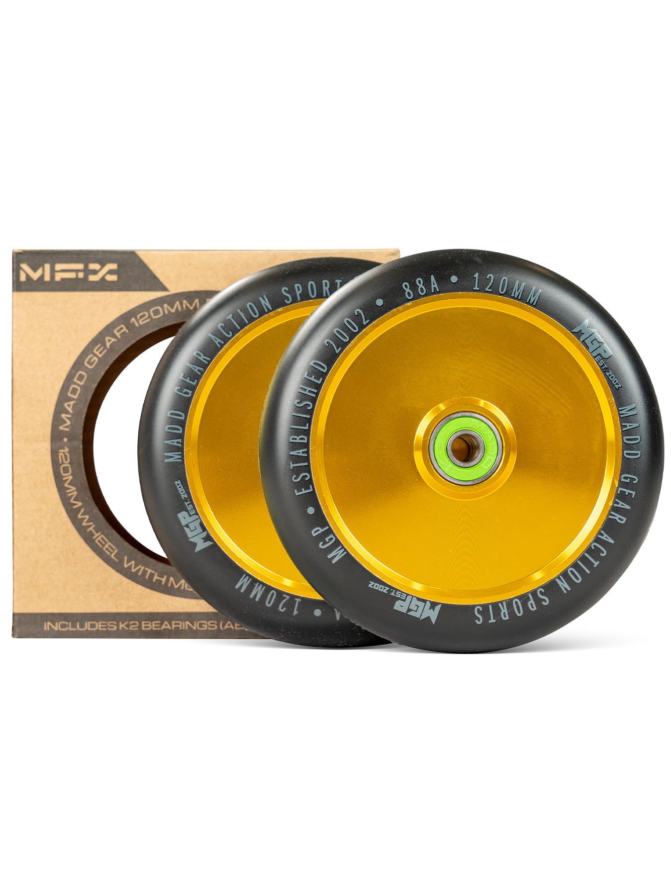 MFX 120MM Aluminum Hollow Core Scooter Wheels Pair