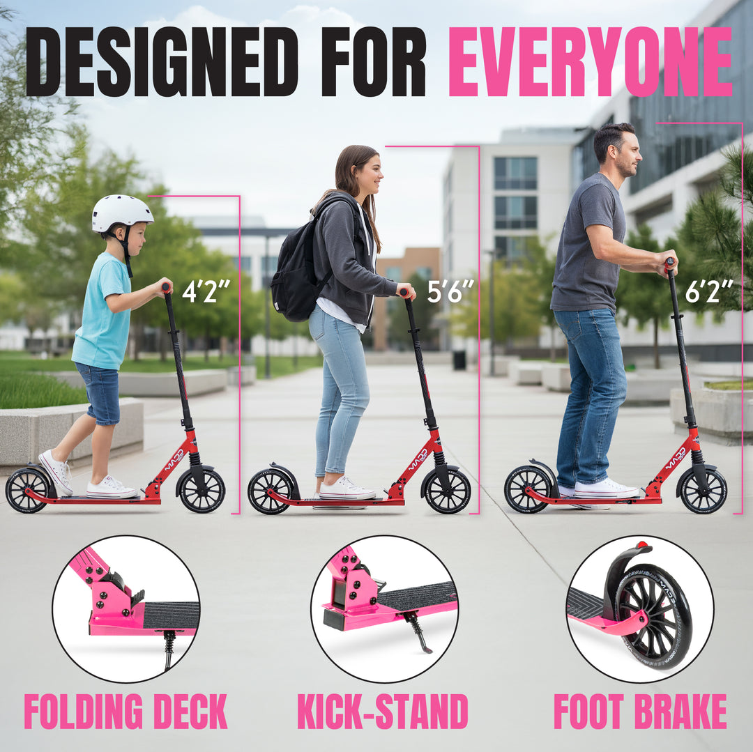 Cruise 250 Folding Scooter - Pink / Black – Madd Gear