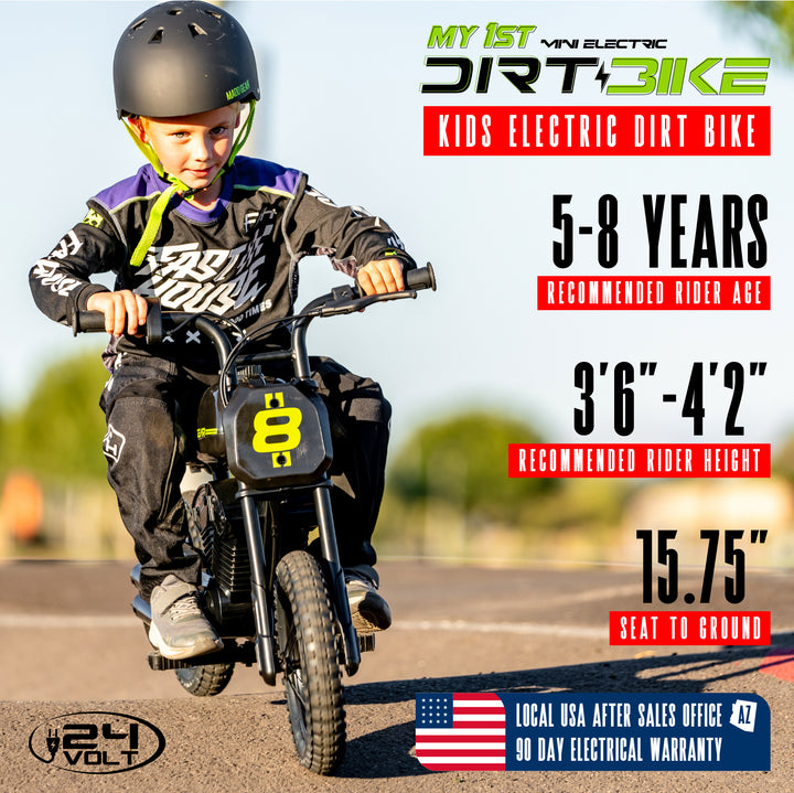 Electric Dirt Bike for Kids Ages 5-8 – Lightweight 24V Off-Road