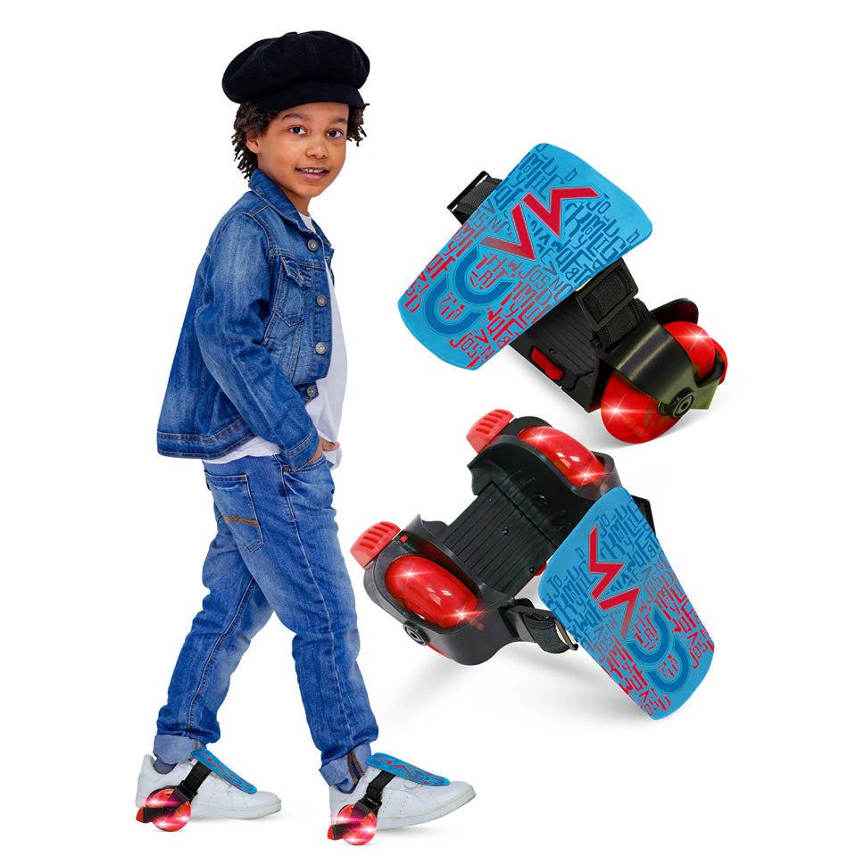 Madd Gear Light-Up Rollers Heel Skates LED Wheels Adjustable to Fit Most Shoe Sizes Kids Ages 6+