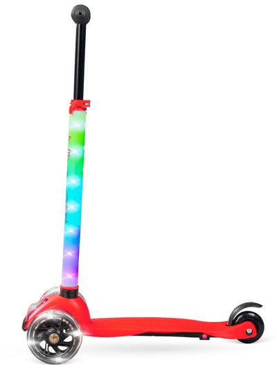 zycom lumen zipper light-up three wheel scooter kids children red bright lightweight