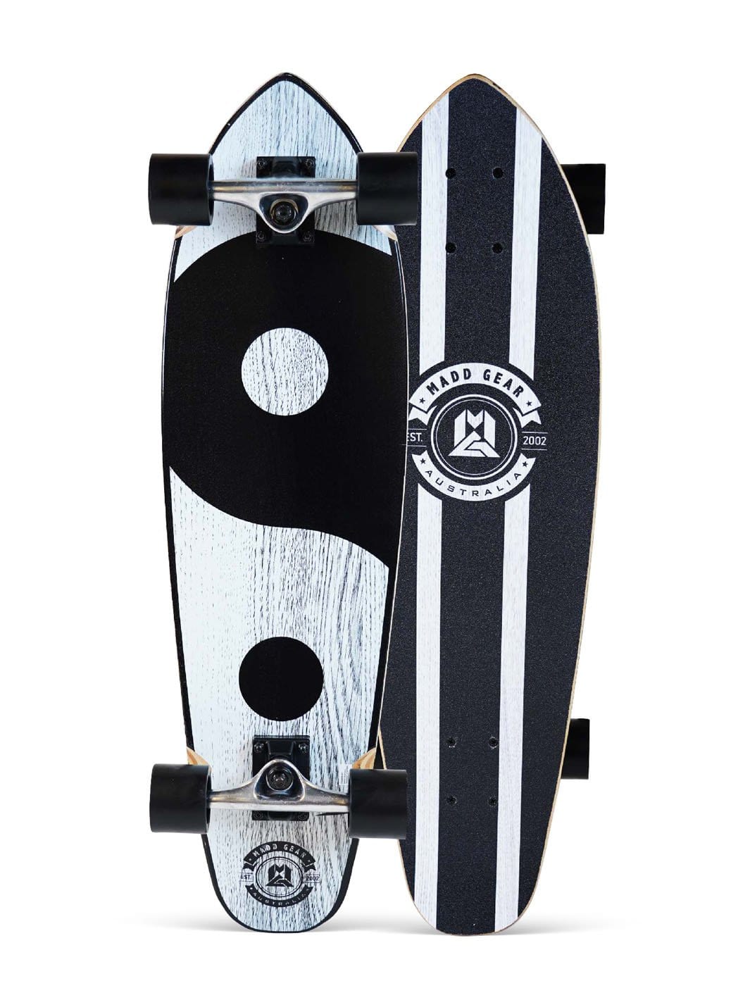 Madd Gear 32" Cruiser Board Skateboard Maple Kids Children's High Quality Aluminum Trucks Black White