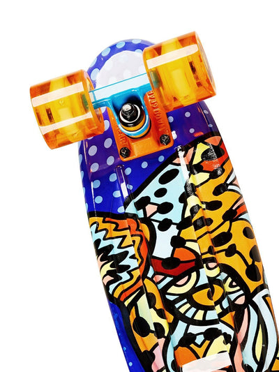 Madgear penny board skateboard complete blue orange